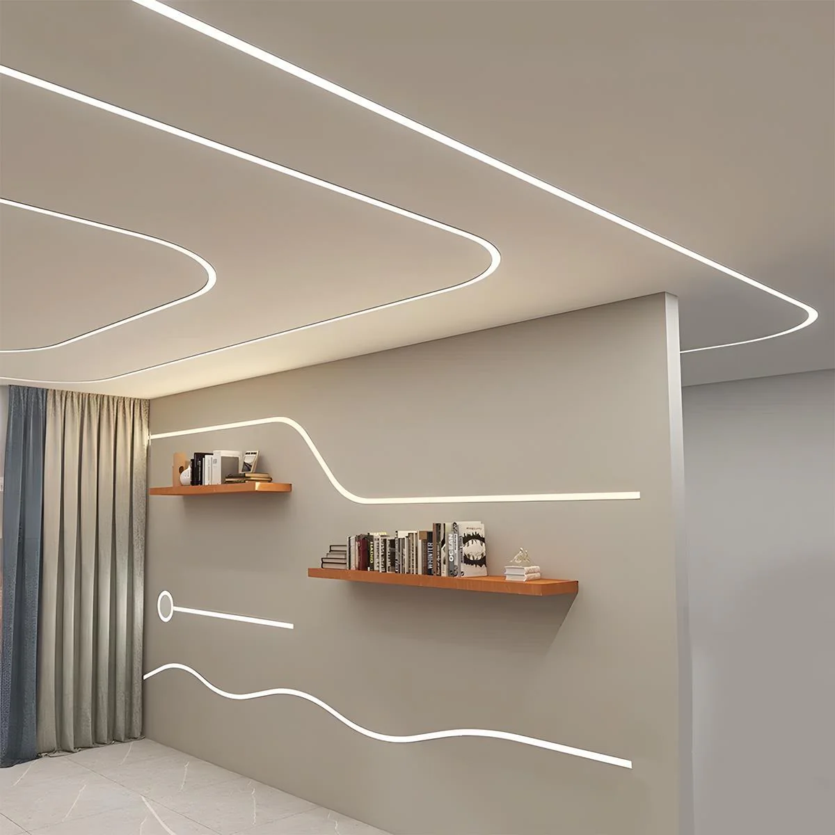 Recessed linear LED profile